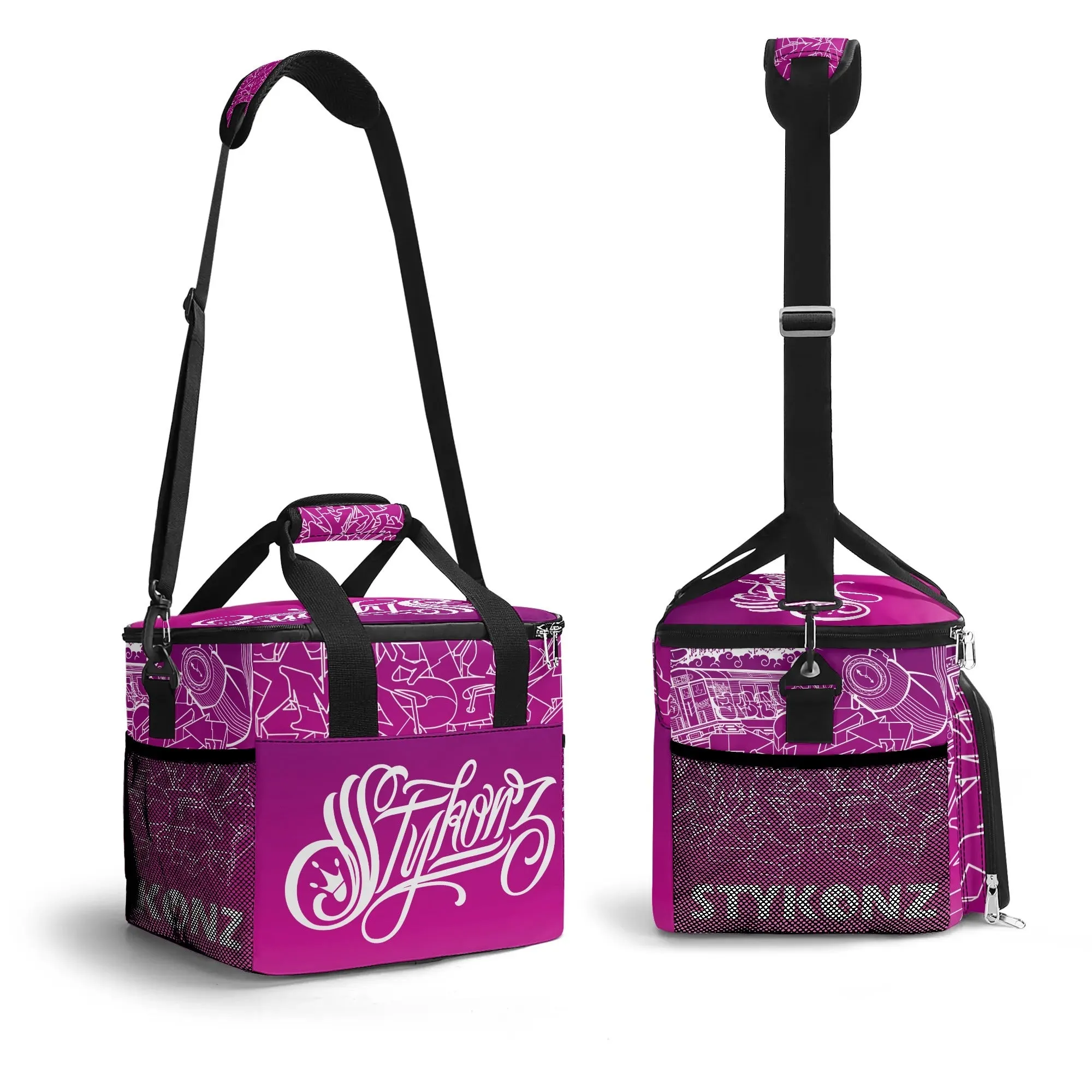 Graffiti Lunch Bag Picnic Bag feat Hot Pink Stykonz The Train Master