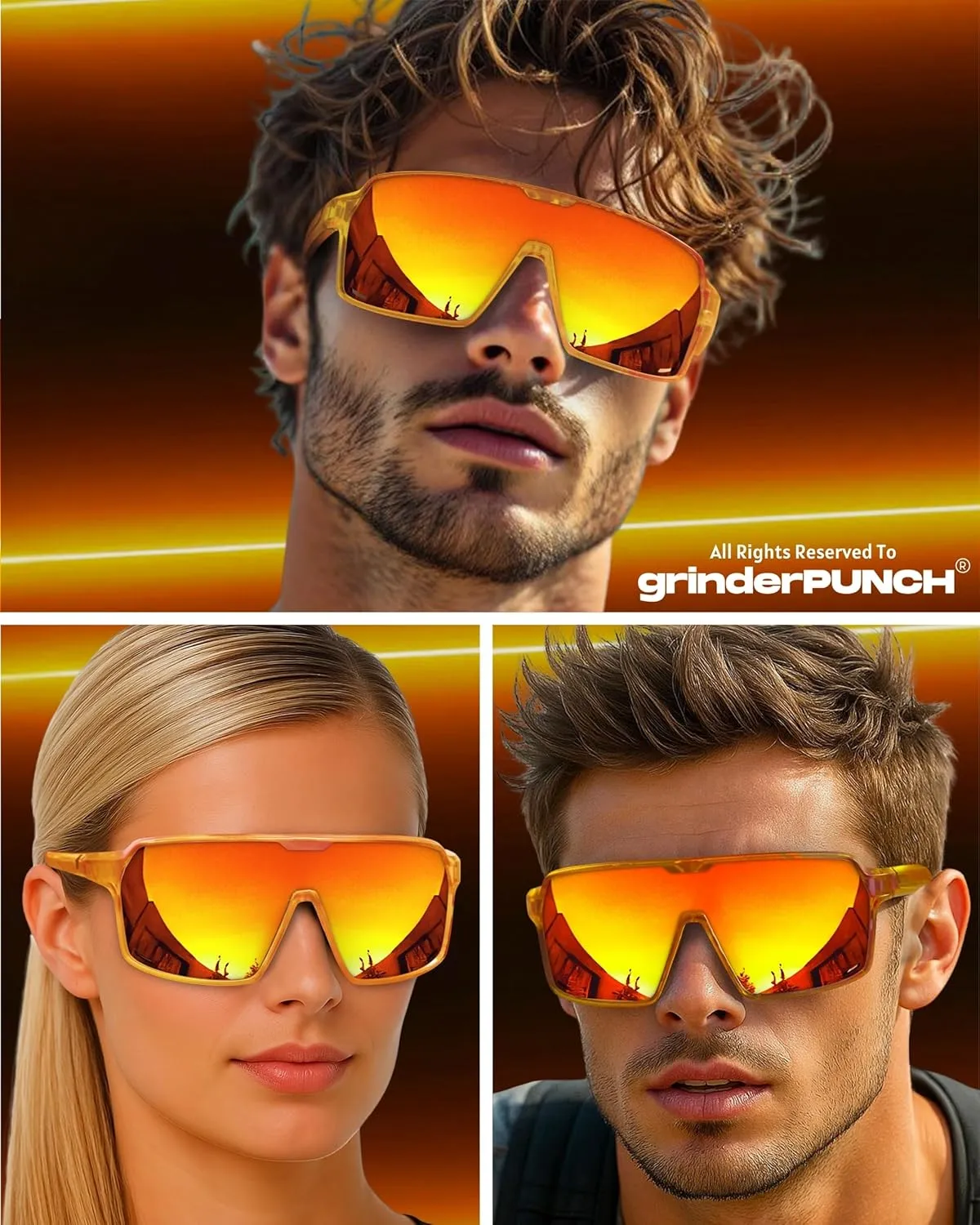 grinderPUNCH Baseball, Pickleball, Running, Hiking & Cycling Polarized Sport Sunglasses for Men & Women with UV Protection