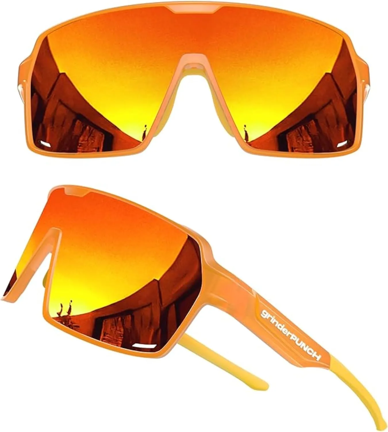 grinderPUNCH Baseball, Pickleball, Running, Hiking & Cycling Polarized Sport Sunglasses for Men & Women with UV Protection