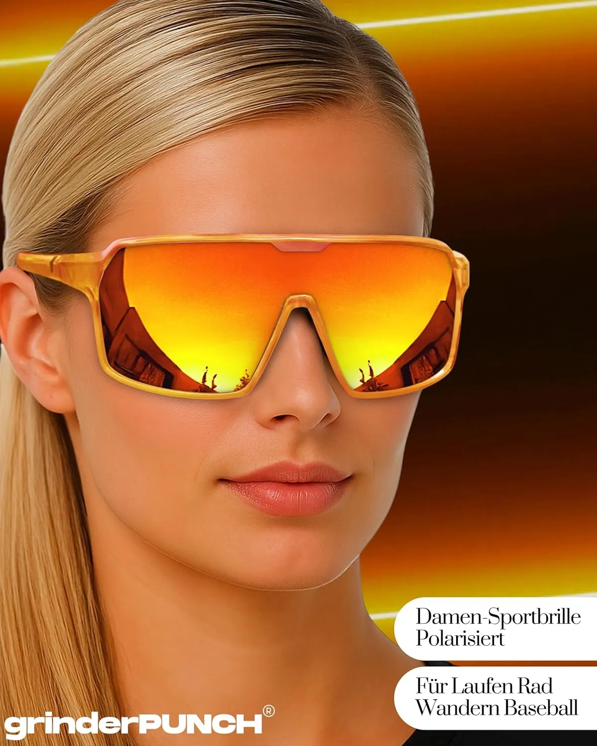 grinderPUNCH Baseball, Pickleball, Running, Hiking & Cycling Polarized Sport Sunglasses for Men & Women with UV Protection