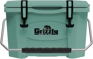 Grizzly 20 Cooler | 20 qt Ice Chest Durable Rotomolded Insulated | Made in USA | Warranty for Life | For Beach Boat Camping Fishing Hunting | G20
