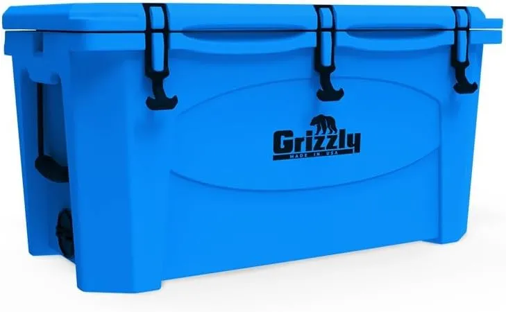 Grizzly 75 Cooler | 75 qt Ice Chest Durable Rotomolded Insulated | Made in USA | Warranty for Life | for Beach Boat Camping Fishing Hunting | G75