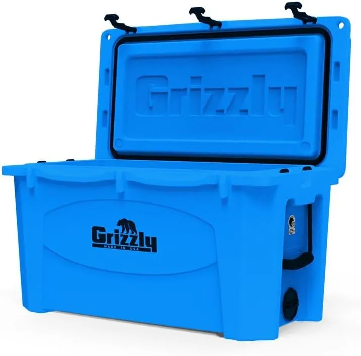 Grizzly 75 Cooler | 75 qt Ice Chest Durable Rotomolded Insulated | Made in USA | Warranty for Life | for Beach Boat Camping Fishing Hunting | G75