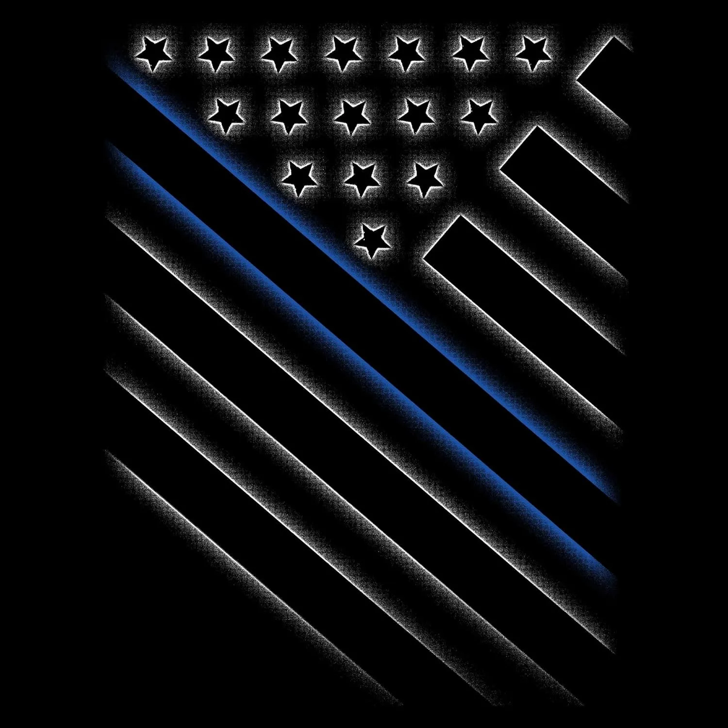 Grunt Style Support Blue Line Men's T-Shirt