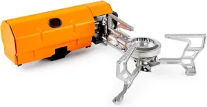GSI Outdoors Selkirk 270 Butane Stove – Lightweight, Compact Camping Stove with High-Output Burner, Wind Guard, and Piezo Ignition for Outdoor Cooking