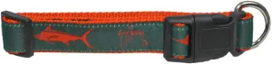 Guy Harvey Canvas Ribbon Nylon Blue Marlin Nautical Dog Collars 3 Sizes (Small 10"-16", Green)