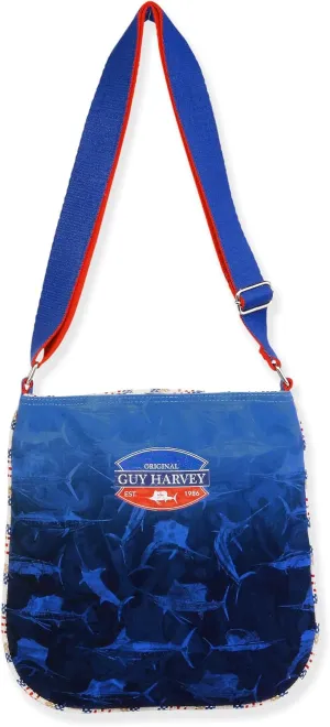 Guy Harvey Marble Marlin, Medium Crossbody Shoulder Bag