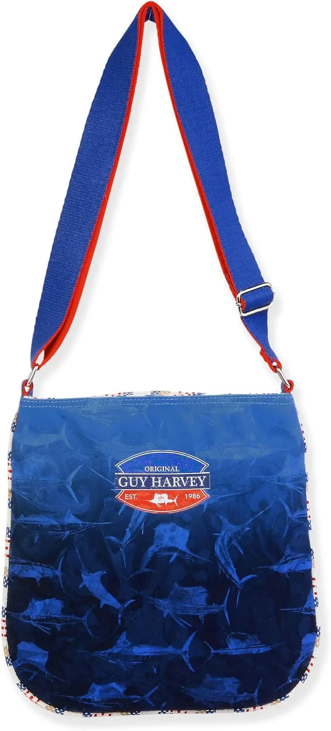 Guy Harvey Marble Marlin, Medium Crossbody Shoulder Bag
