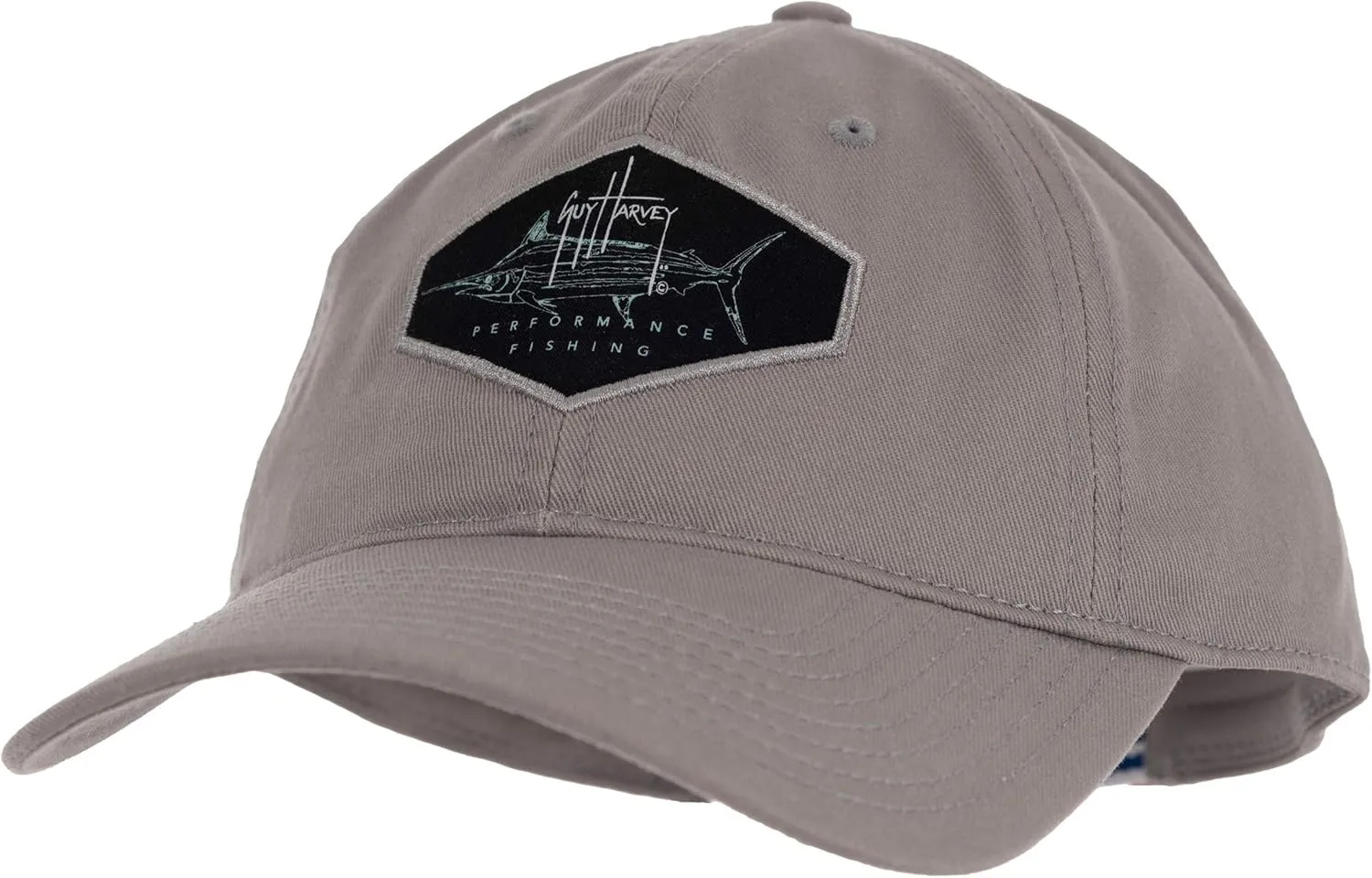 Guy Harvey Mens Solid Relaxed Hat with Patch