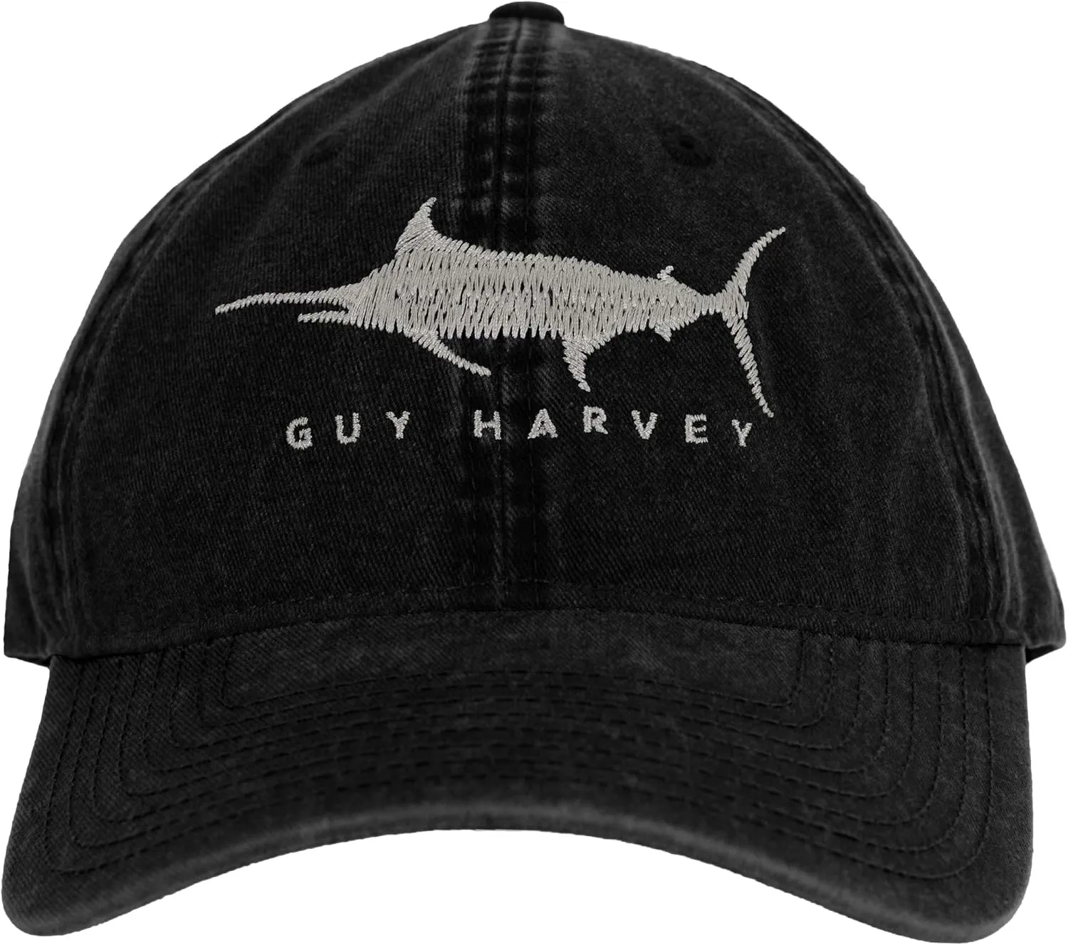 Guy Harvey Mens Solid Relaxed Hat with Patch