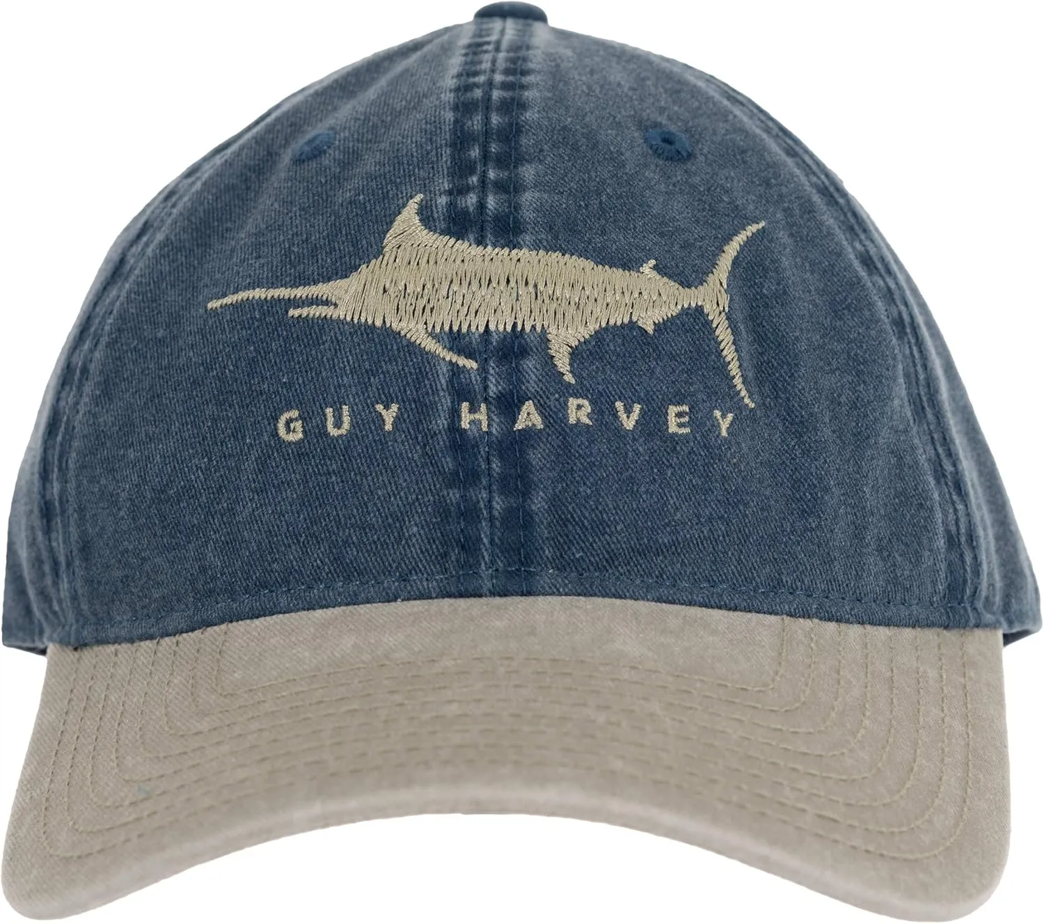 Guy Harvey Mens Solid Relaxed Hat with Patch