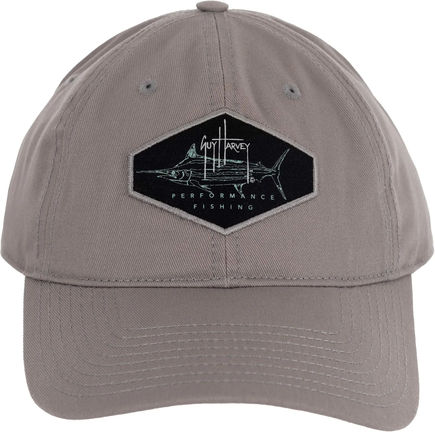 Guy Harvey Mens Solid Relaxed Hat with Patch