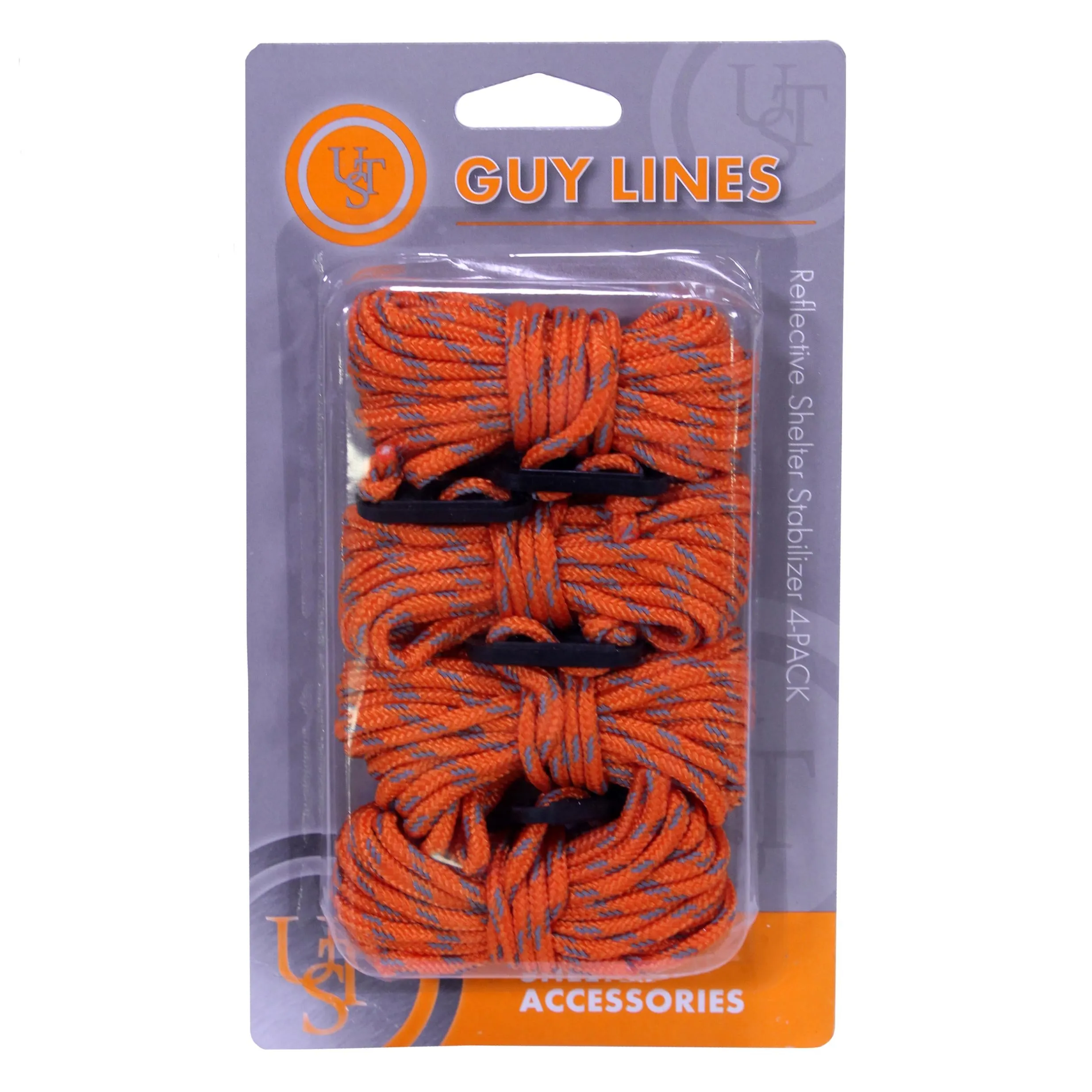 Guy Line Reflective 4-pk, Orange-reflect