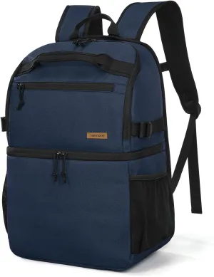 Haimont Cooler Backpack Insulated Double Deck for Men Women, 30 Cans Lunch Backpack Leakproof for Hiking Beach Travel Work