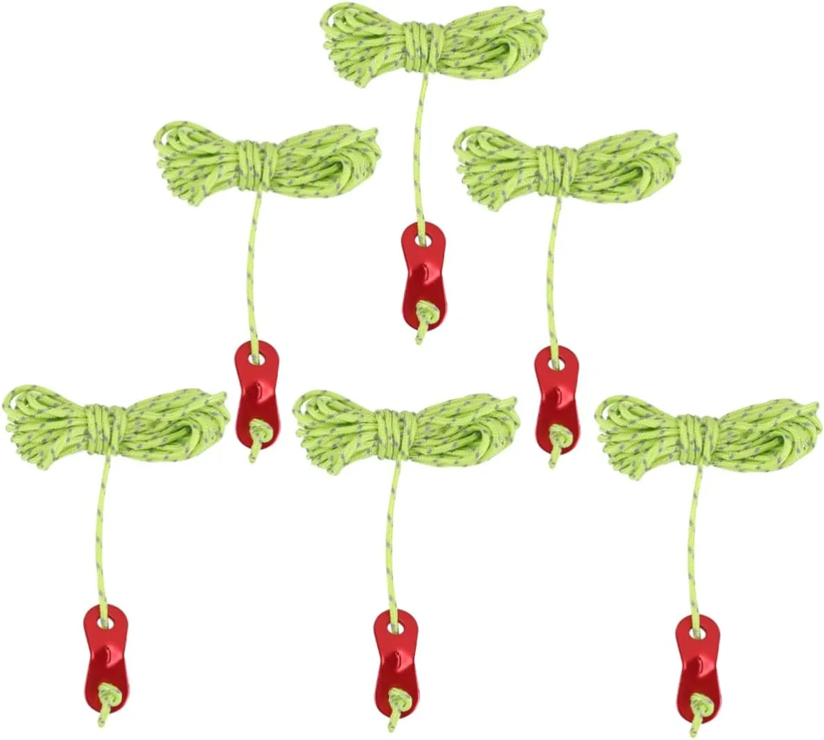 HANABASS 12 Pcs 4 Tent Canopy Pull Rope Reflective Wind Rope Tent Cord Tent Rope Guy Line Rope Camping Nylon
