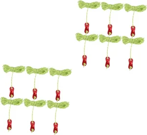 HANABASS 12 Pcs 4 Tent Canopy Pull Rope Reflective Wind Rope Tent Cord Tent Rope Guy Line Rope Camping Nylon