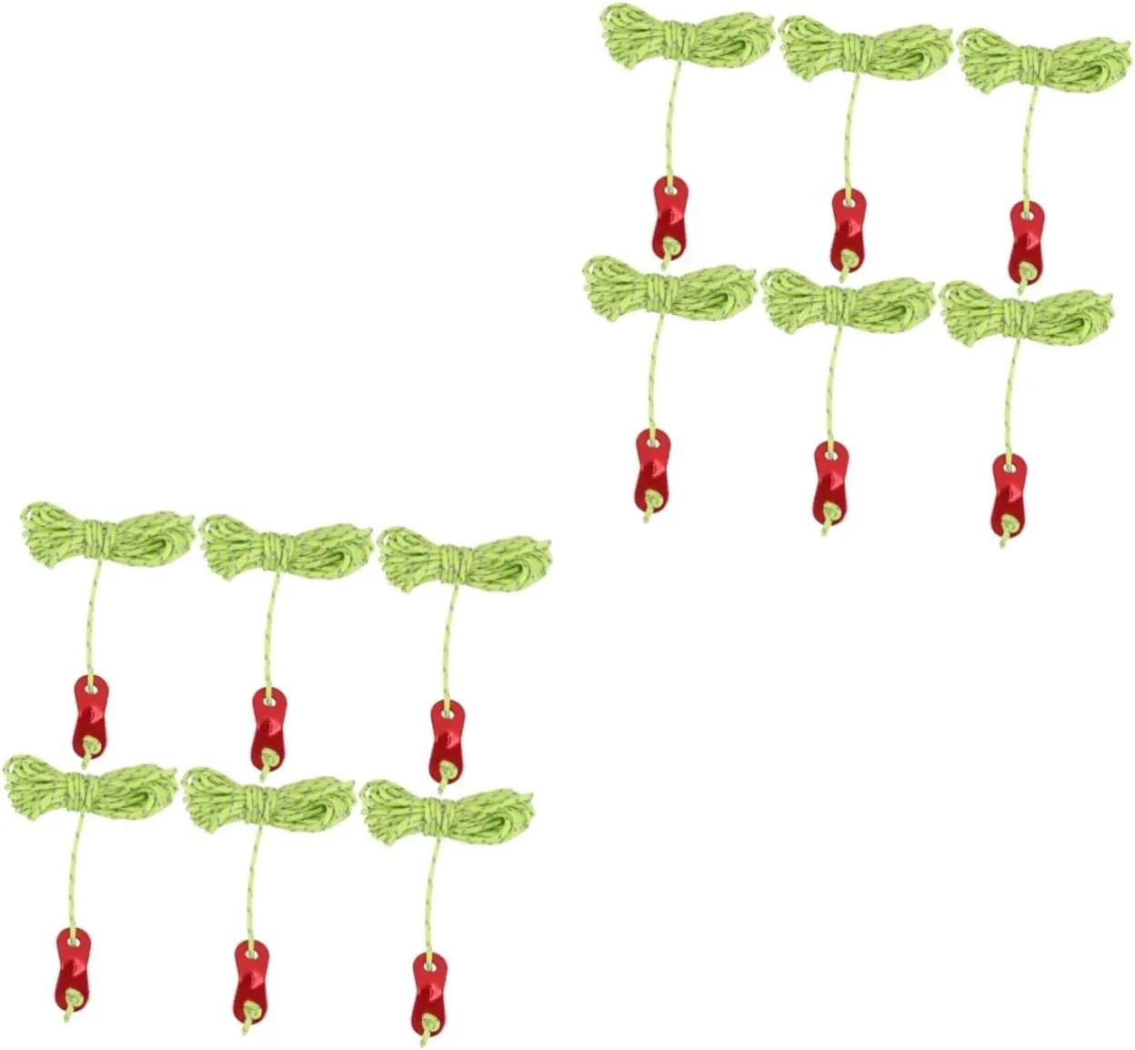 HANABASS 12 Pcs 4 Tent Canopy Pull Rope Reflective Wind Rope Tent Cord Tent Rope Guy Line Rope Camping Nylon