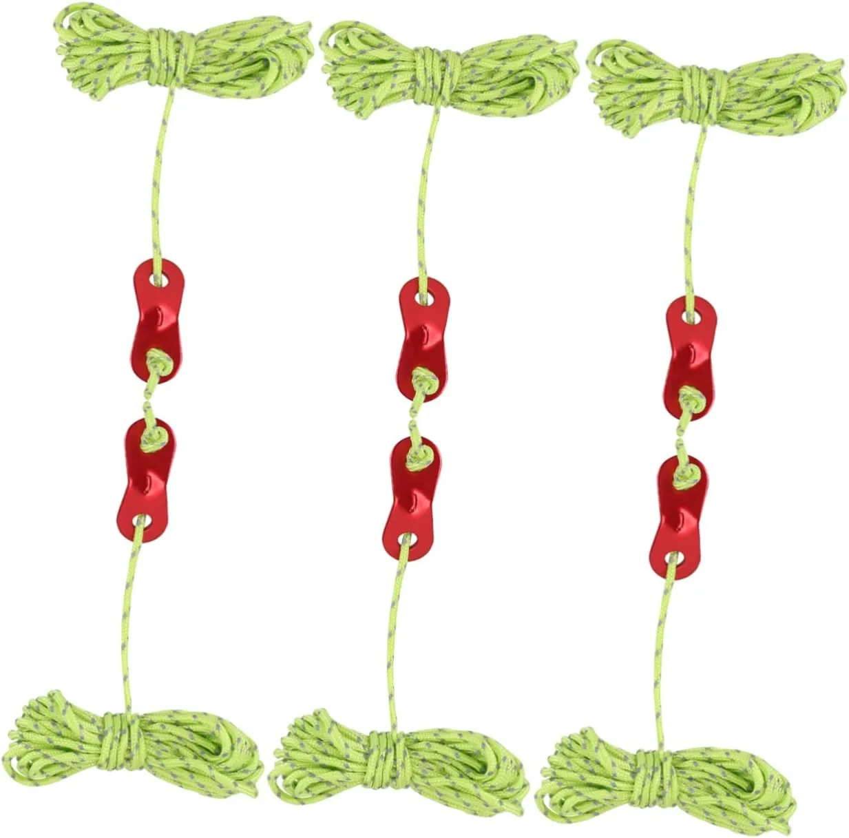 HANABASS 12 Pcs 4 Tent Canopy Pull Rope Reflective Wind Rope Tent Cord Tent Rope Guy Line Rope Camping Nylon