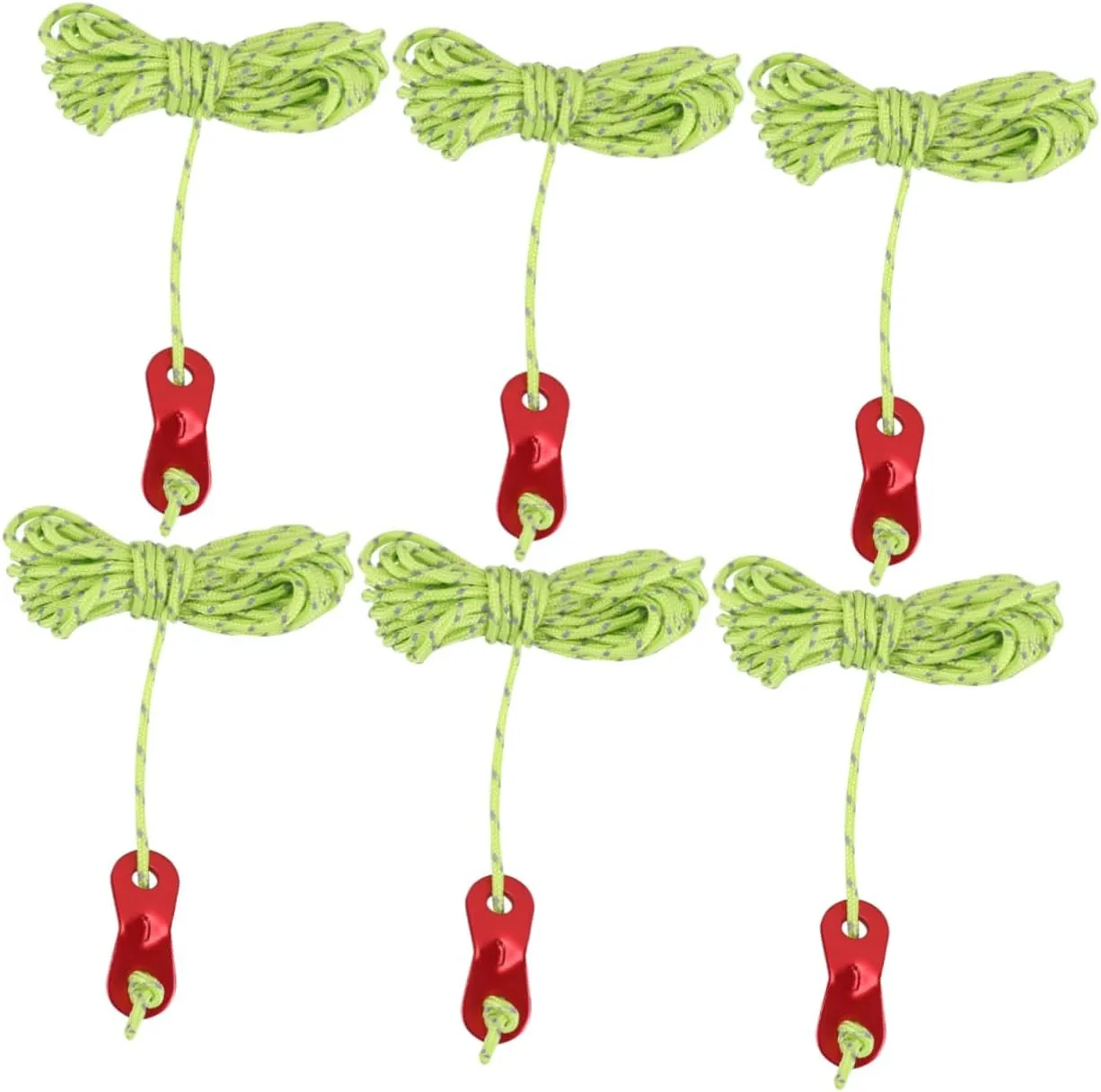 HANABASS 12 Pcs 4 Tent Canopy Pull Rope Reflective Wind Rope Tent Cord Tent Rope Guy Line Rope Camping Nylon
