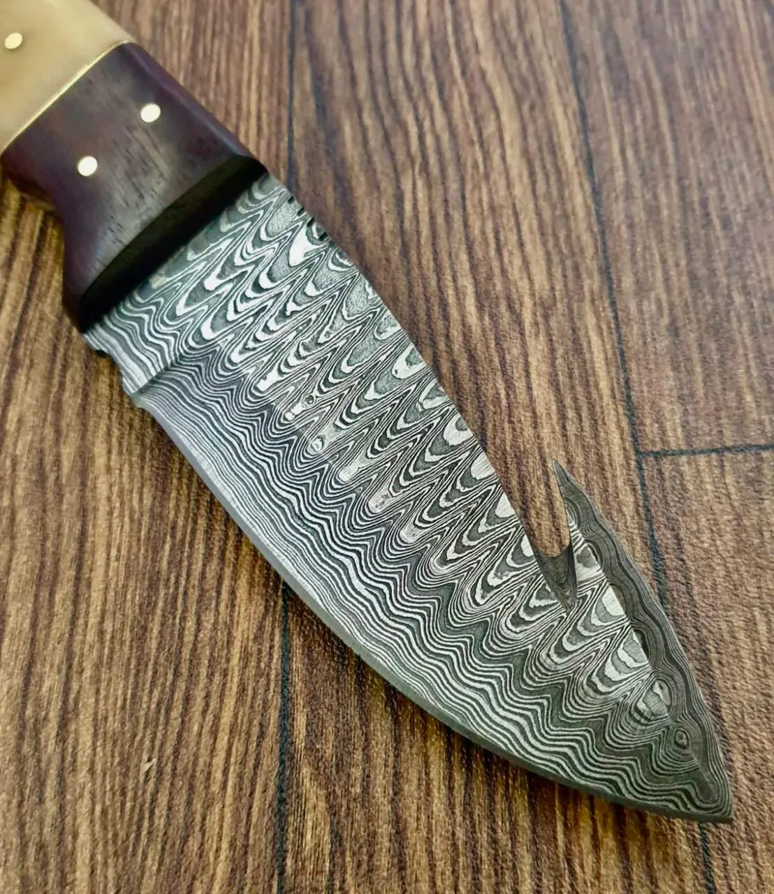 Handmade Damascus Steel 9 Inches Full Tang Skiner Knife - Solid Blank Blade