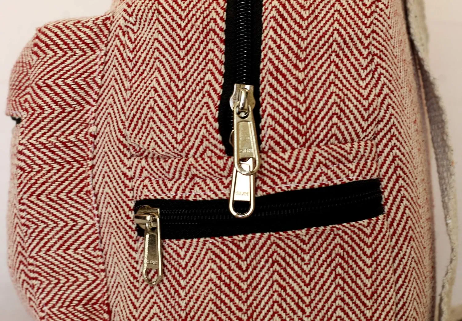 Handmade Hemp Mini Backpack For Women Light Weight Washable Small Bag for everyday lives (MAROON)
