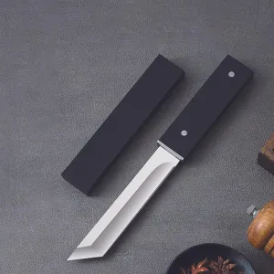 Handmade Samurai Custom Full Tang Classic Japan Katana - Tanto Fixed Blade for Outdoor Hunting,Survival Knives, silvery