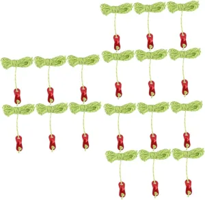 Happyyami 18 pcs 4 Reflective Rope Nylon Outdoor Tent Rope Drawstring Wind Rope Buckle Pull Cord Aluminum Alloy