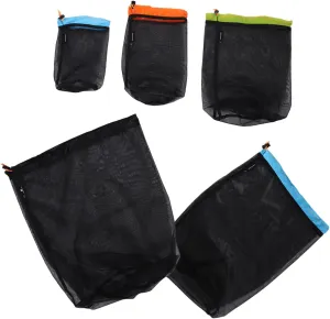 Happyyami Outdoor Sports Camping Storage Sack of Polyester Mesh Drawstring Bags for Travel Clothes and Sleeping Bags
