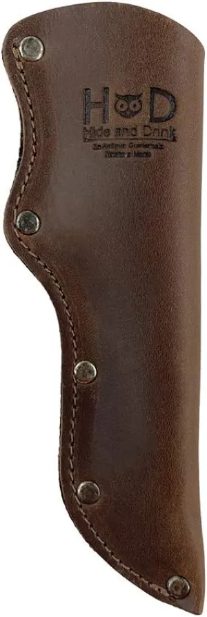 Hide & Drink, Thick Sheath for Mora Knife with Belt Loop, Knife Sheath, Rustic Holster, Camping Accessory, Tactical Case, Full Grain Leather, Handmade, Bourbon Brown
