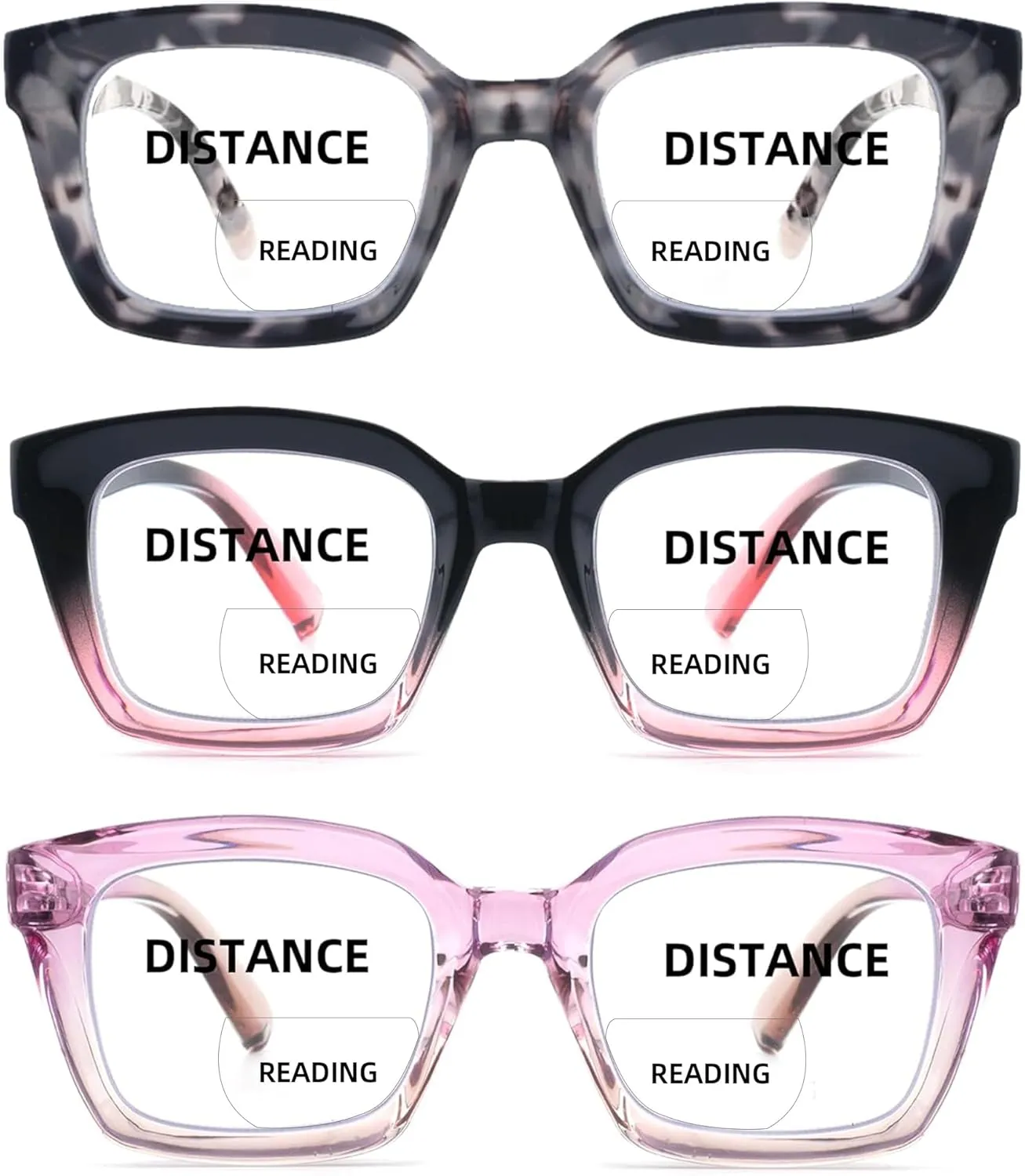 HIYANJN Bifocal Reading Glasses For Women Men Blue Light Computer Readers Clear Top Transition Ladies Eyewear 1.0