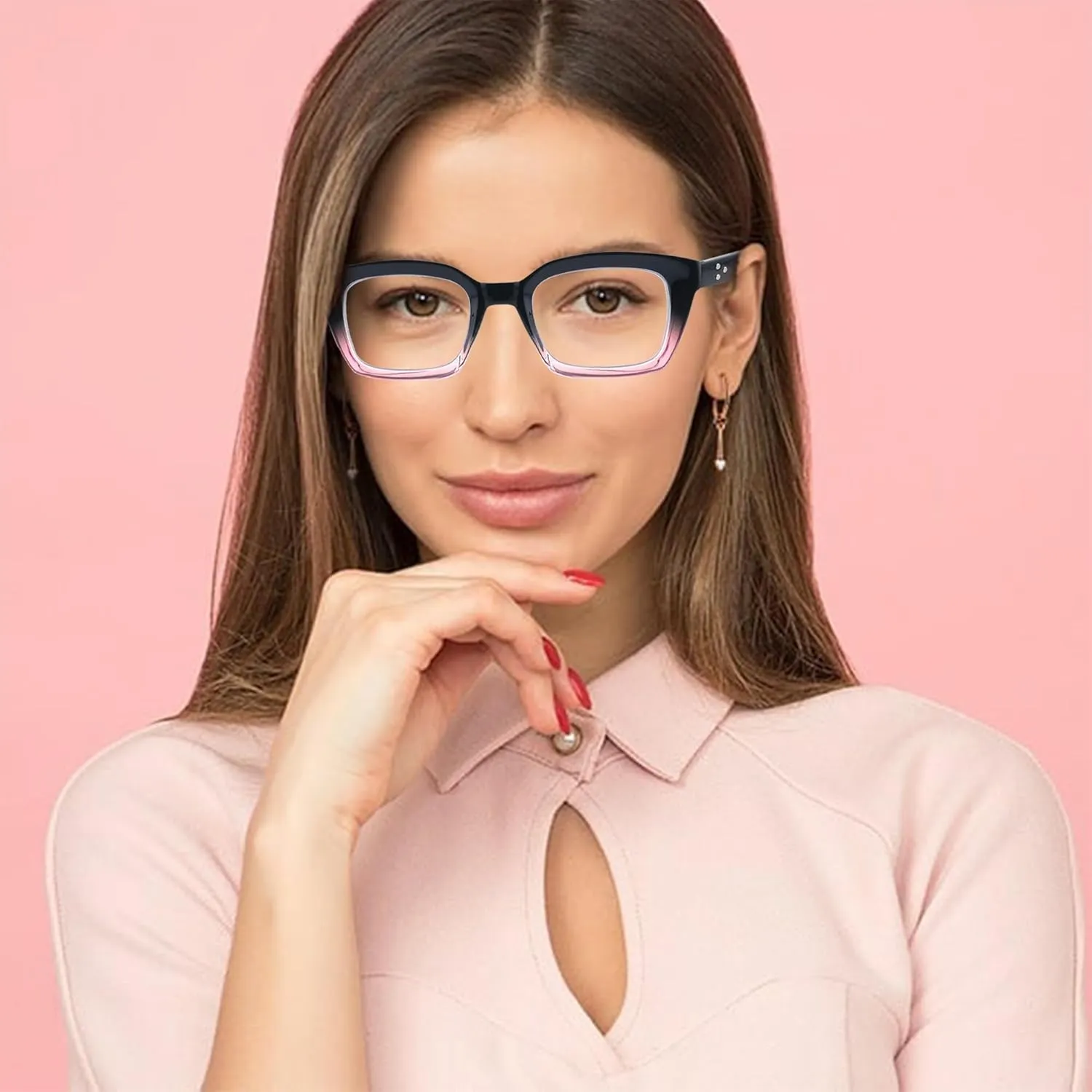 HIYANJN Bifocal Reading Glasses For Women Men Blue Light Computer Readers Clear Top Transition Ladies Eyewear 1.0