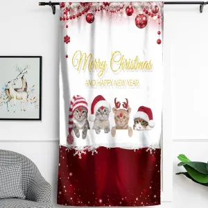 HMS Happy Memories Rod Pocket Door Curtains Thermal Insulated Room Darkening Curtains Blackout Floral Style Drapes Window Curtain 1 Panel for Living Room Bedroom Kitchen