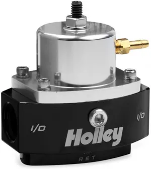 Holley Performance 12-880 Adjustable Billet By-Pass Fuel Regulator, Black (12880)