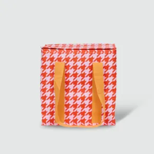 Houndstooth Insulated Tote