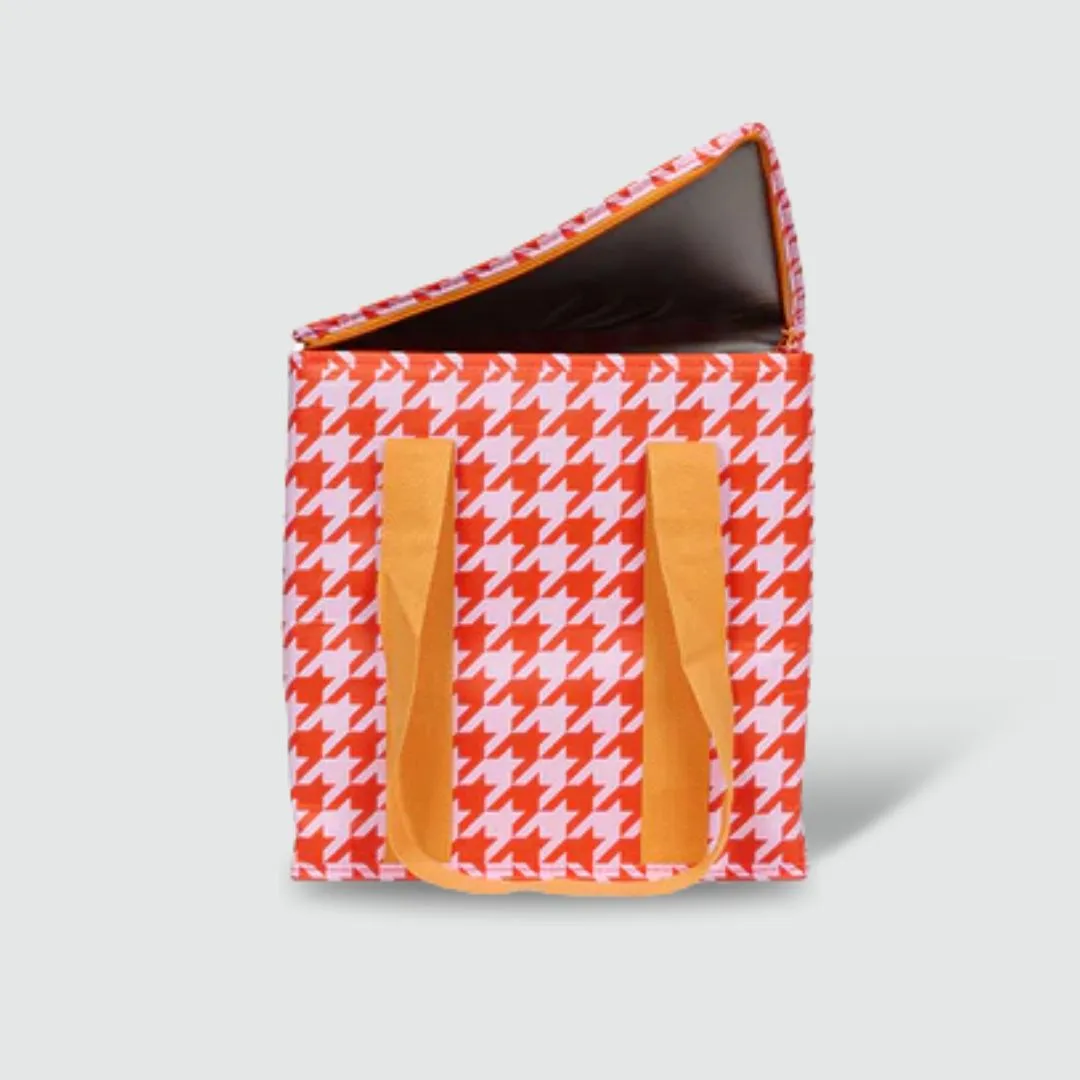 Houndstooth Insulated Tote