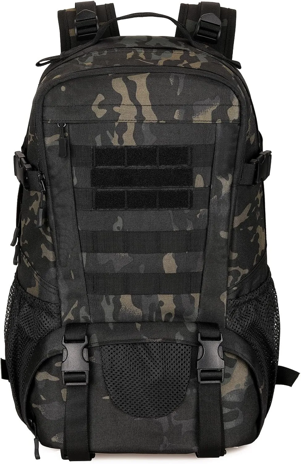 HUNTVP Military Tactical Backpack MOLLE Backpack Rucksack Gear Assault Pack Daypack for Hunting Camping Hiking Backpack 30L (Black Camo)