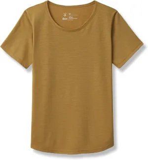 IBEX Merino Wool 24 Hour Short Sleeve Low Crew for Women | Lightweight & Breathable Solid Crew Neck Women's Top