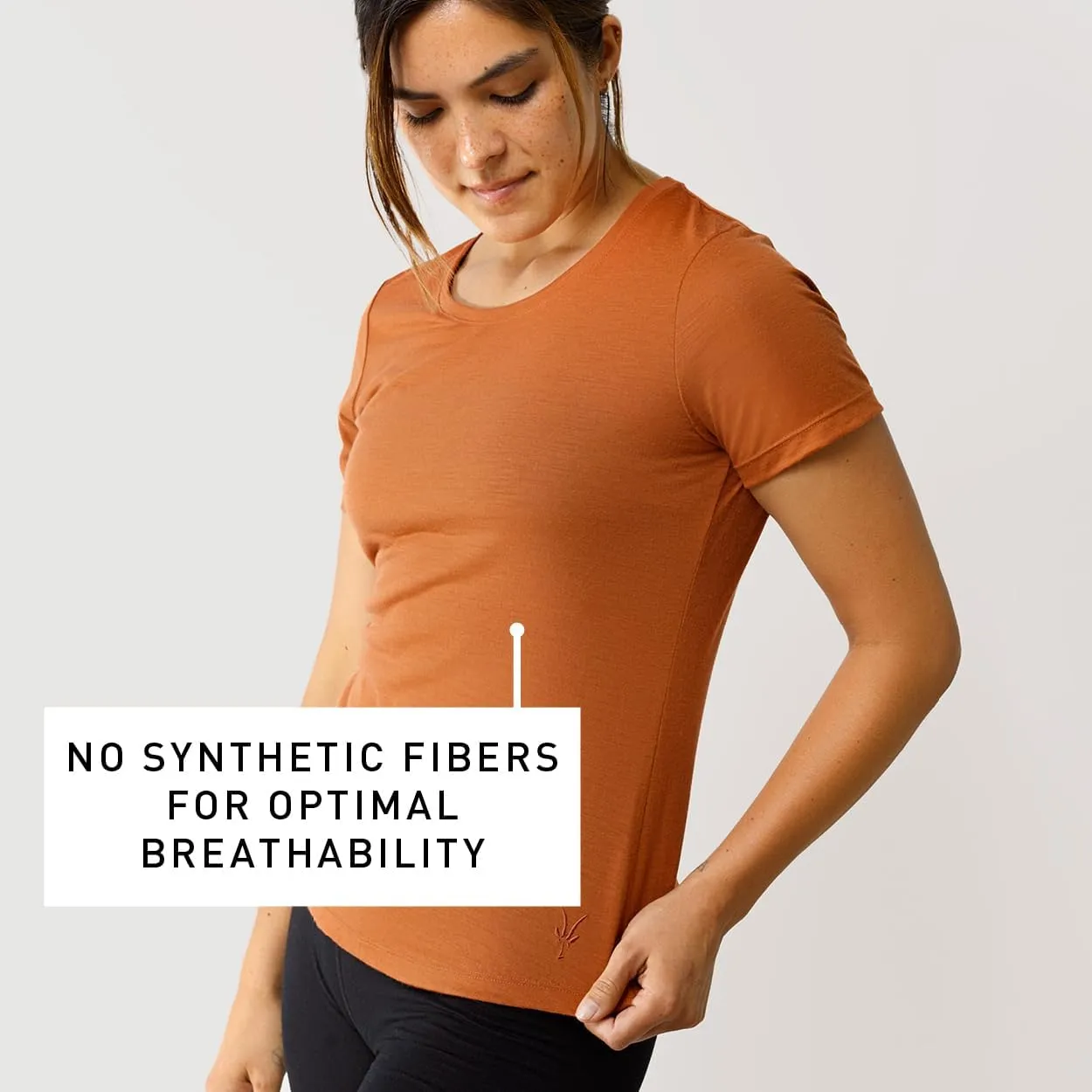 IBEX Merino Wool 24 Hour Short Sleeve Low Crew for Women | Lightweight & Breathable Solid Crew Neck Women's Top