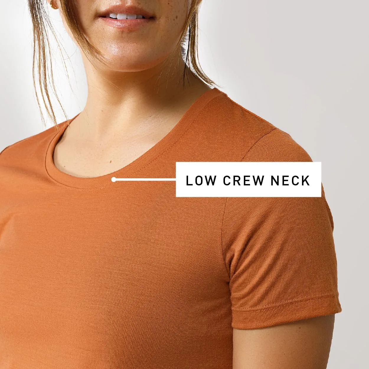 IBEX Merino Wool 24 Hour Short Sleeve Low Crew for Women | Lightweight & Breathable Solid Crew Neck Women's Top