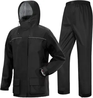 iCreek Motorcycle Rain Suit for Men and Women Waterproof Anti-storm Raincoat High Visibility Rain Gear