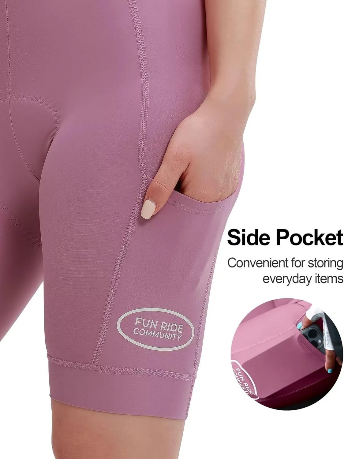 INBIKE Women's Bike Shorts with Pockets 4D High Density Sponge Padded Cycling Shorts Women Reflective Breathable