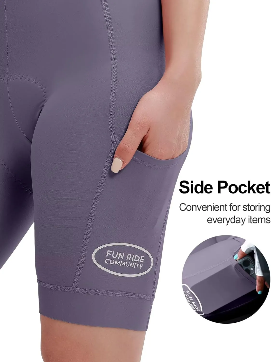 INBIKE Women's Bike Shorts with Pockets 4D High Density Sponge Padded Cycling Shorts Women Reflective Breathable