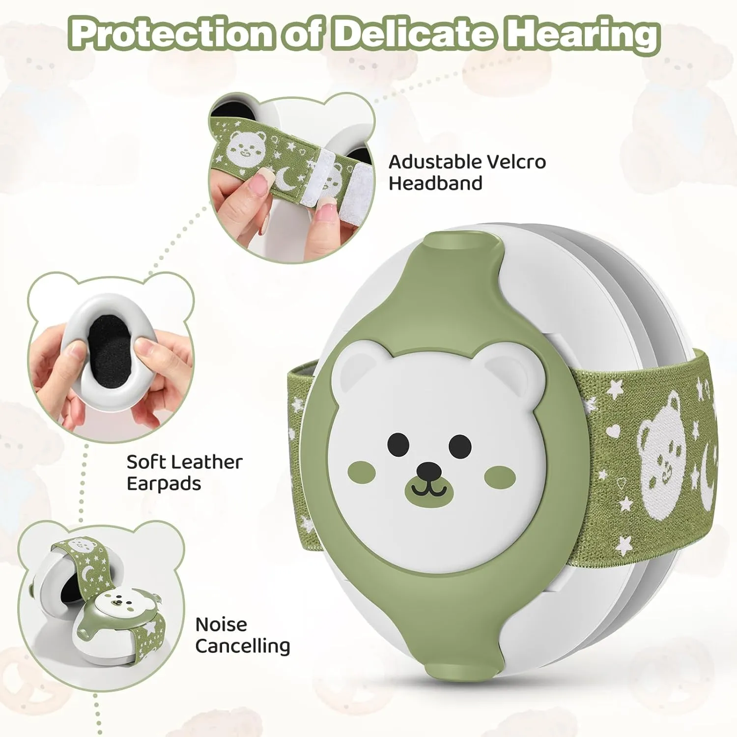 Infant Earmuffs,Baby Headphones Noise Cancelling Infant Ear Protection with Carrying Bag,25dB Baby Travel Essentials for Sleep/Plane/Noisy Event