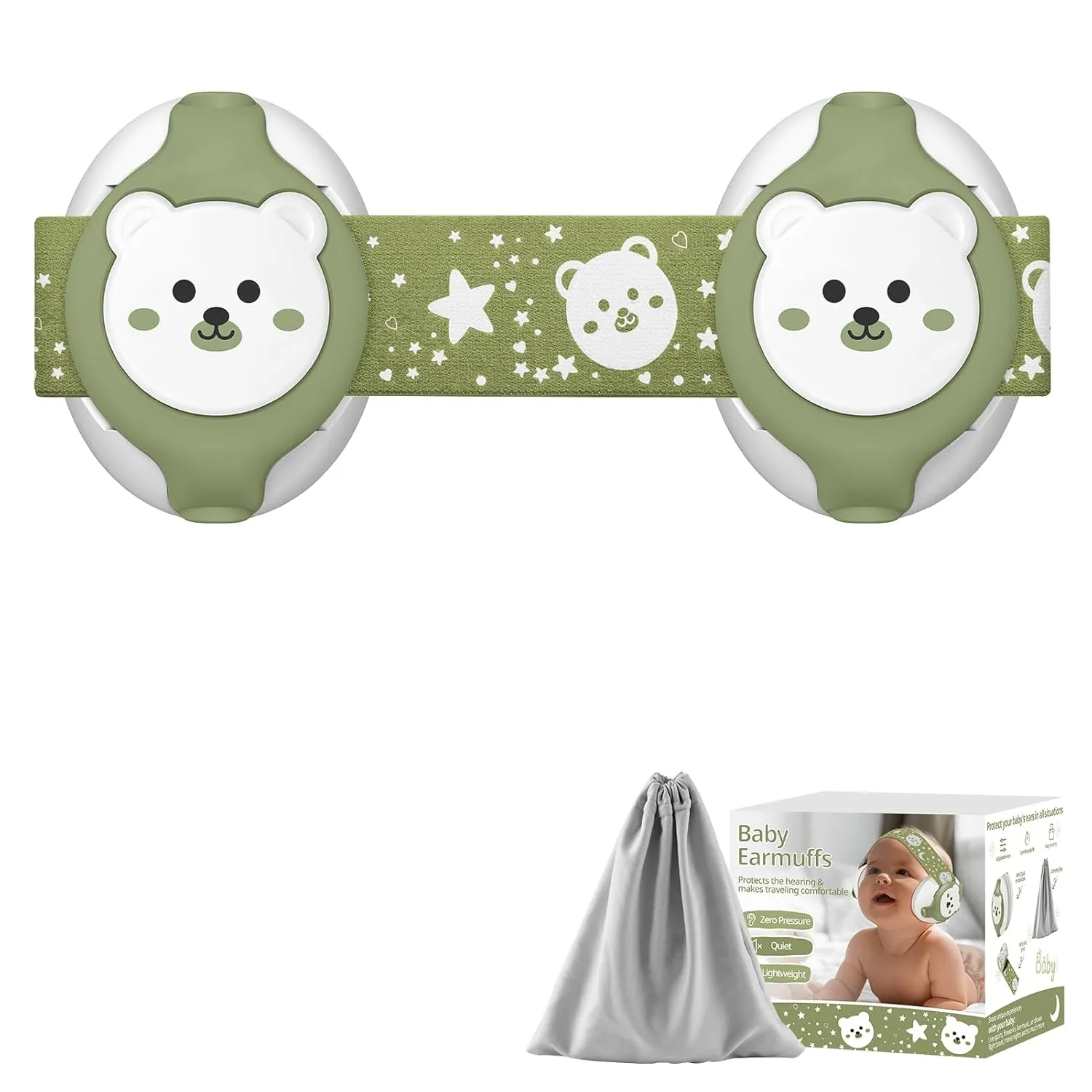 Infant Earmuffs,Baby Headphones Noise Cancelling Infant Ear Protection with Carrying Bag,25dB Baby Travel Essentials for Sleep/Plane/Noisy Event