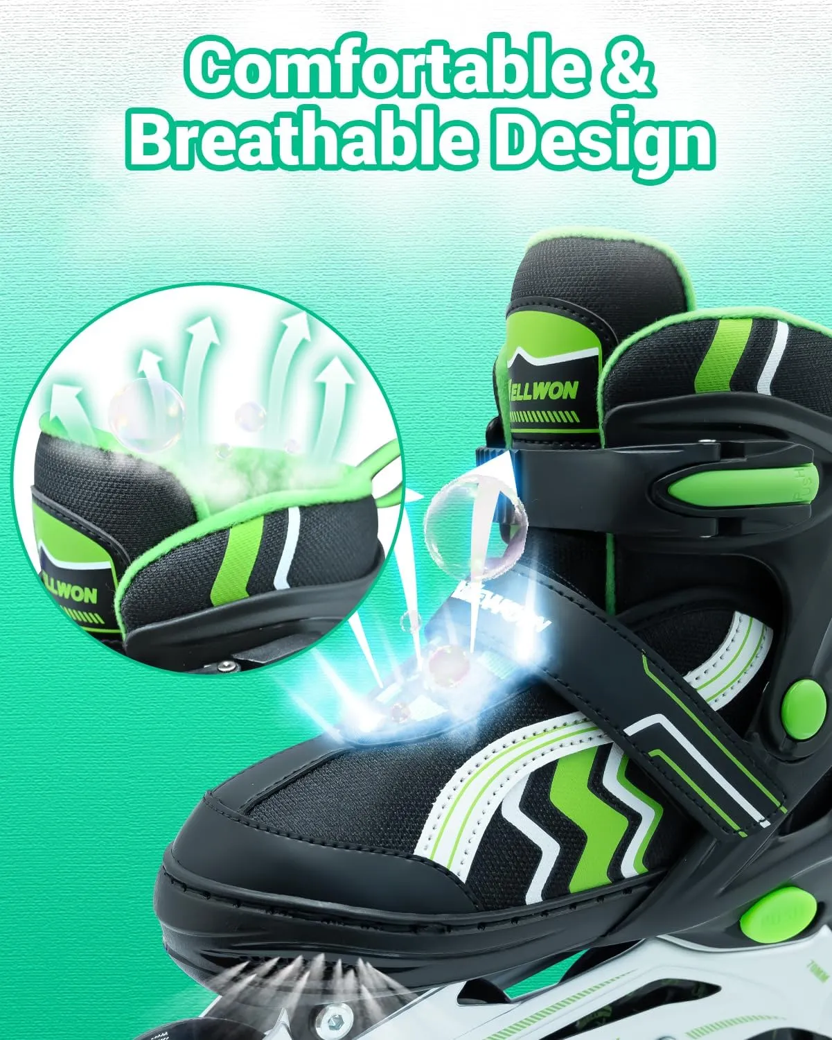 Inline Skates for Boys Girls, Adjustable Kids Roller Skates for Beginner