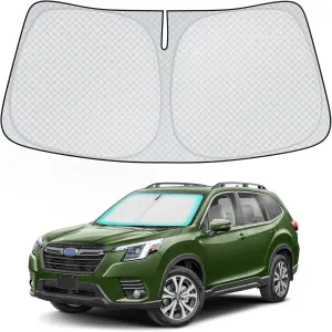 INSAUTO Windshield Sun Shade for 2019-2024 2025 Subaru Forester Accessories, [Upgraded 7-Layer Protection], Foldable Front Windshield Sunshade, Block Out UV Rays & Heat, Keep Car Cool