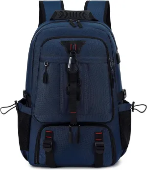 INSAVANT Travel Backpack for Mens 18.3 Inch with Laptop Sleeve and Shoe Compartment, Computer Backpacks with USB Charging Port, Durable Hiking Work Business Daypack for Women(Dark Blue)