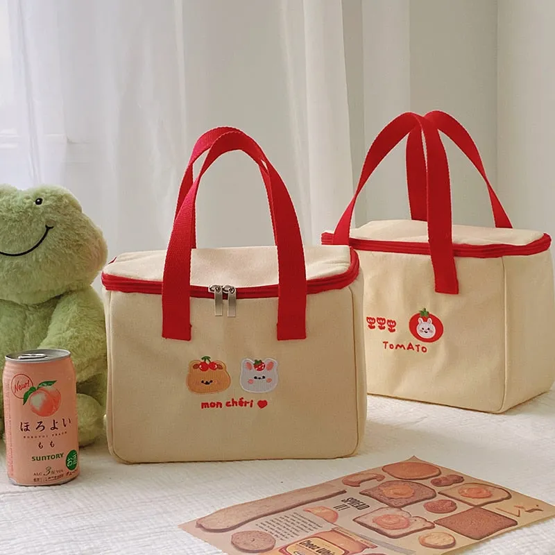 Insulated Canvas Cooler Handbag