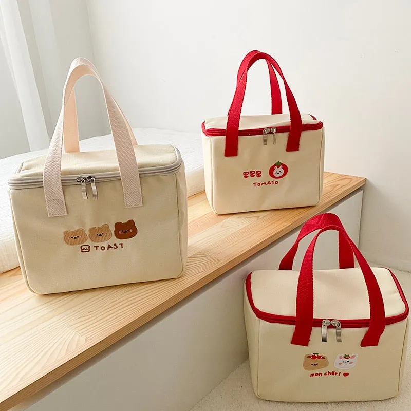 Insulated Canvas Cooler Handbag