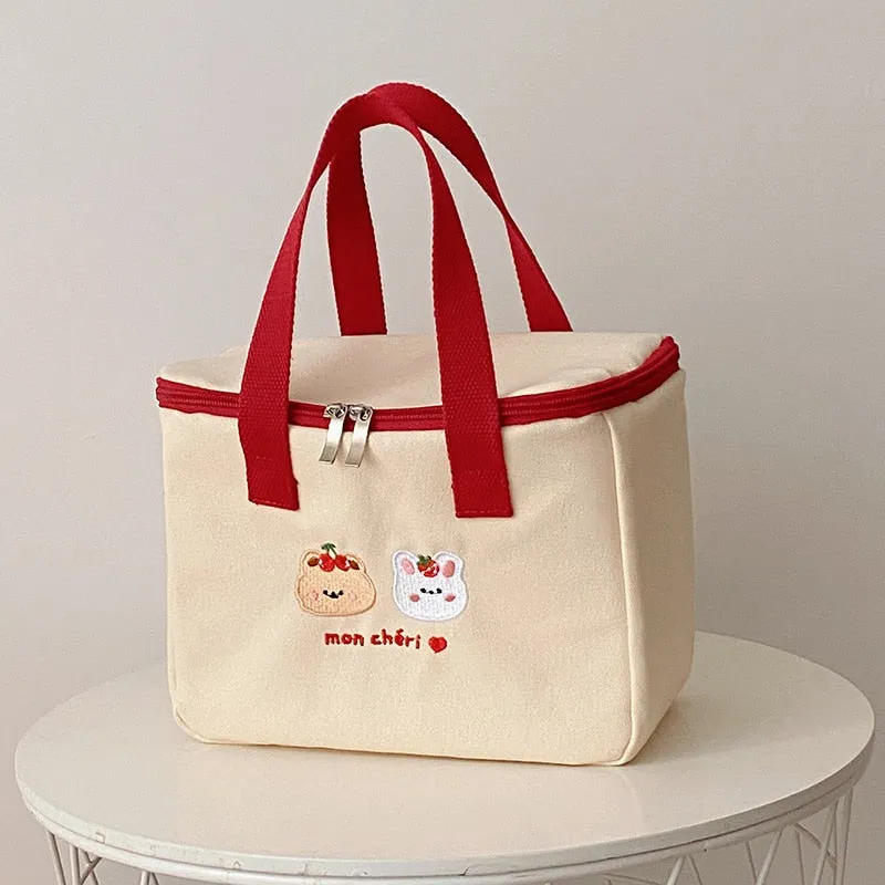 Insulated Canvas Cooler Handbag
